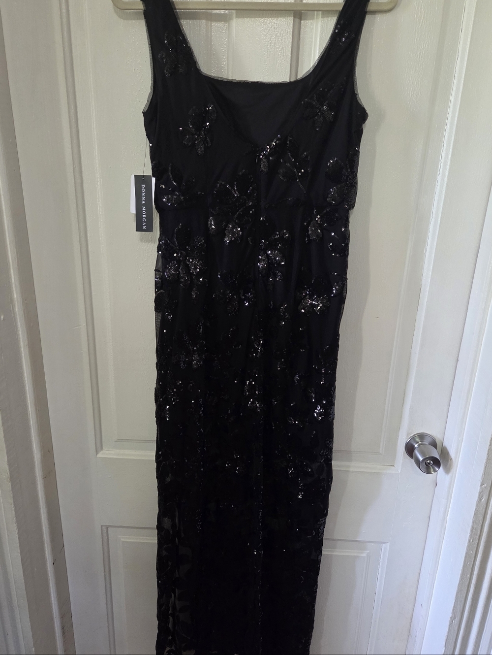 Black Sequin Overlay Dress - Picture 4 of 5